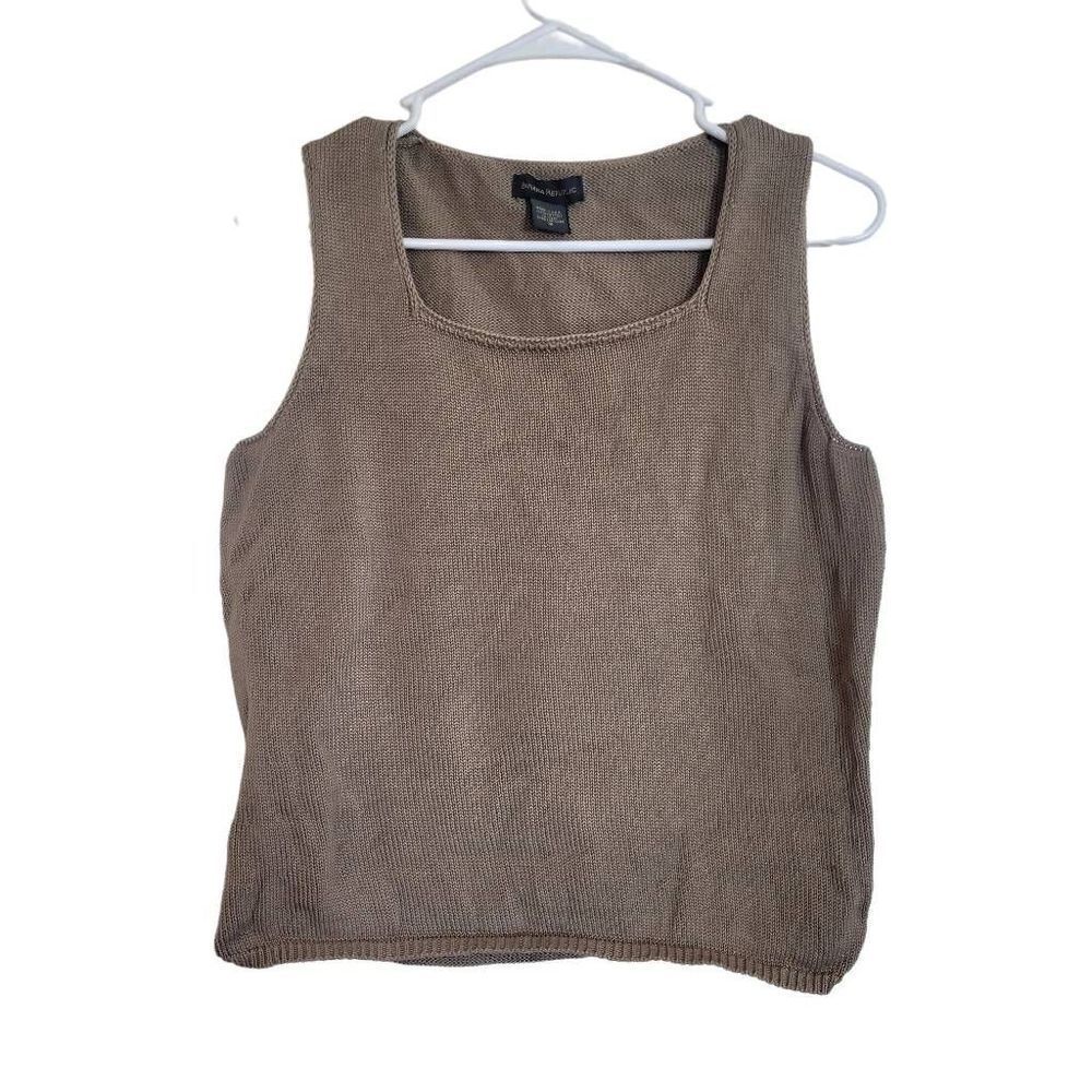Banana Republic Women's Tan Cotton Square Neck Sweater Vest